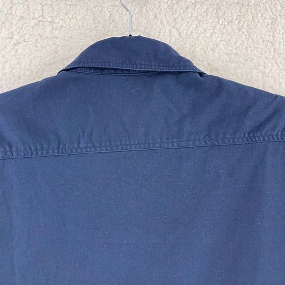 Bike Shed Motorcycle Club Blue Garage Patch Shirt Mens Button-Up Size Small - Picture 13 of 14